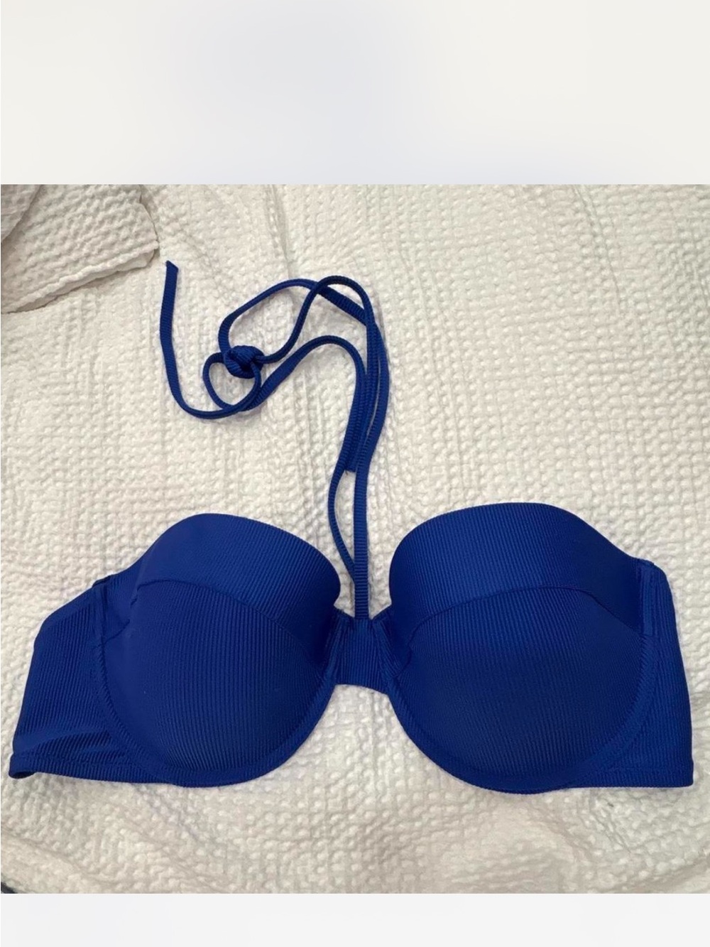 Shade & Shore Royal Blue Strapless Bandeau Bikini Top